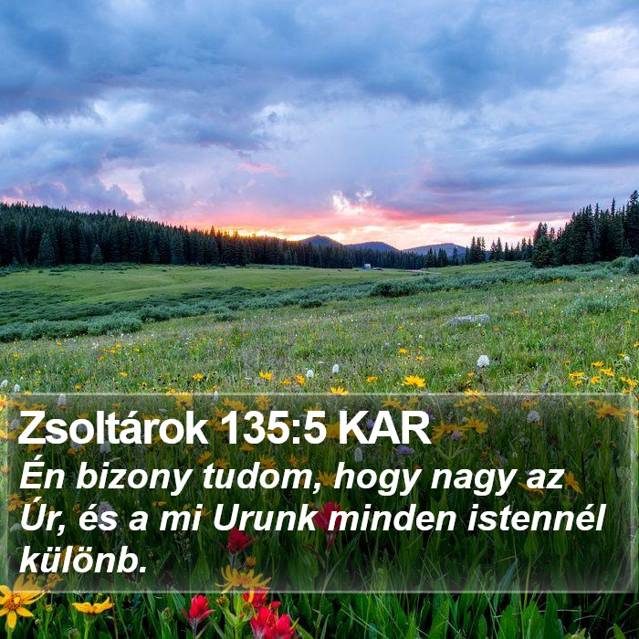 Zsoltárok 135:5 KAR Bible Study