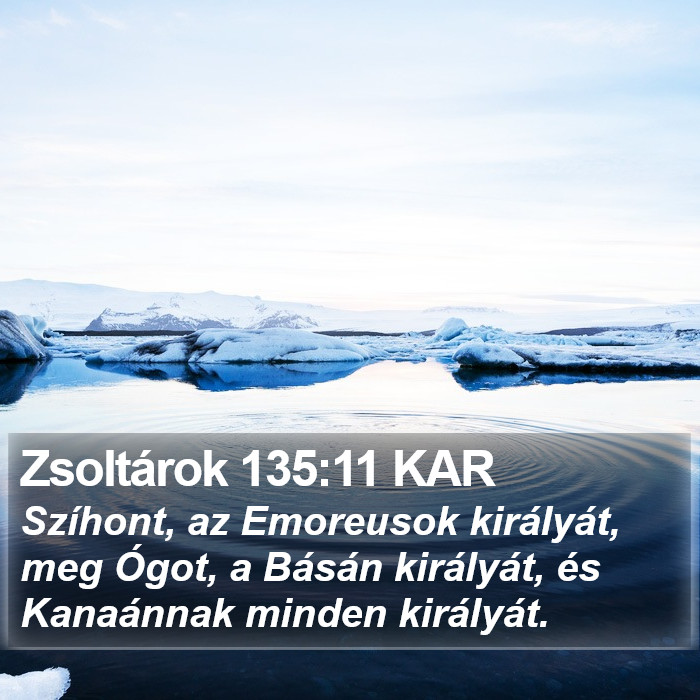 Zsoltárok 135:11 KAR Bible Study