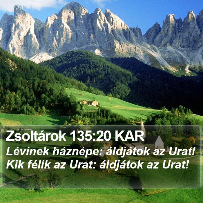 Zsoltárok 135:20 KAR Bible Study