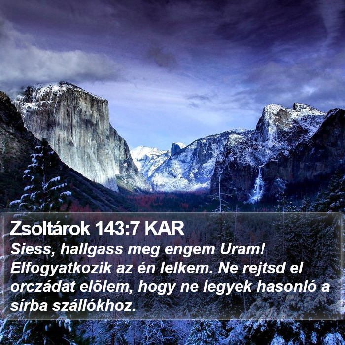 Zsoltárok 143:7 KAR Bible Study
