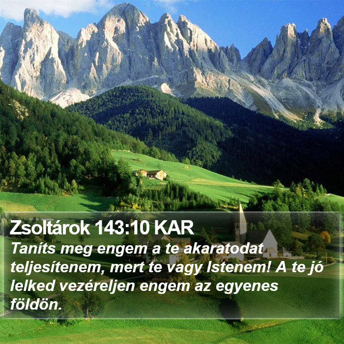 Zsoltárok 143:10 KAR Bible Study