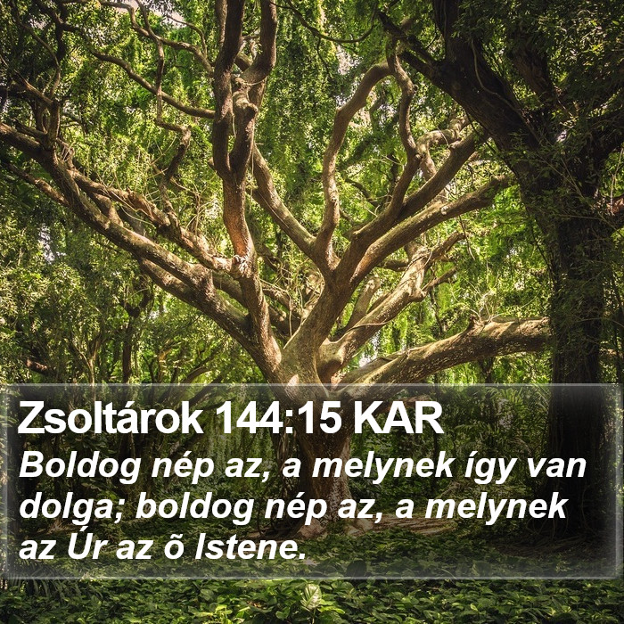 Zsoltárok 144:15 KAR Bible Study