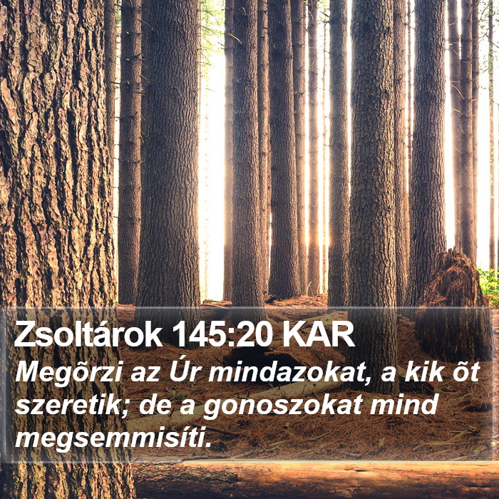 Zsoltárok 145:20 KAR Bible Study