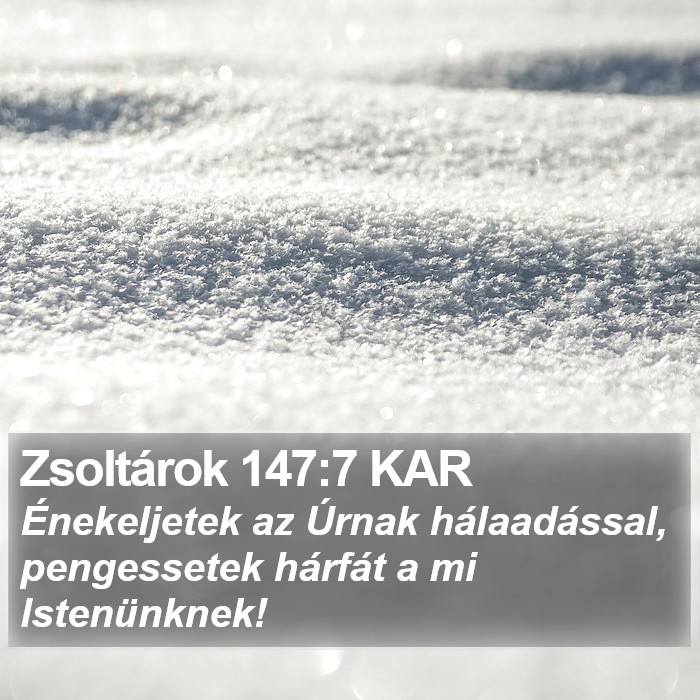 Zsoltárok 147:7 KAR Bible Study