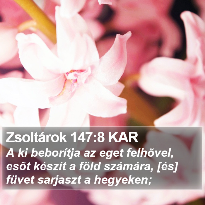 Zsoltárok 147:8 KAR Bible Study