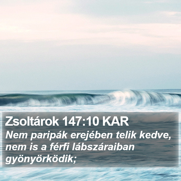 Zsoltárok 147:10 KAR Bible Study