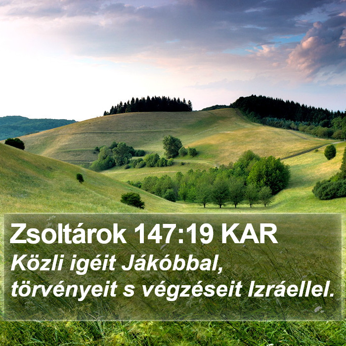 Zsoltárok 147:19 KAR Bible Study