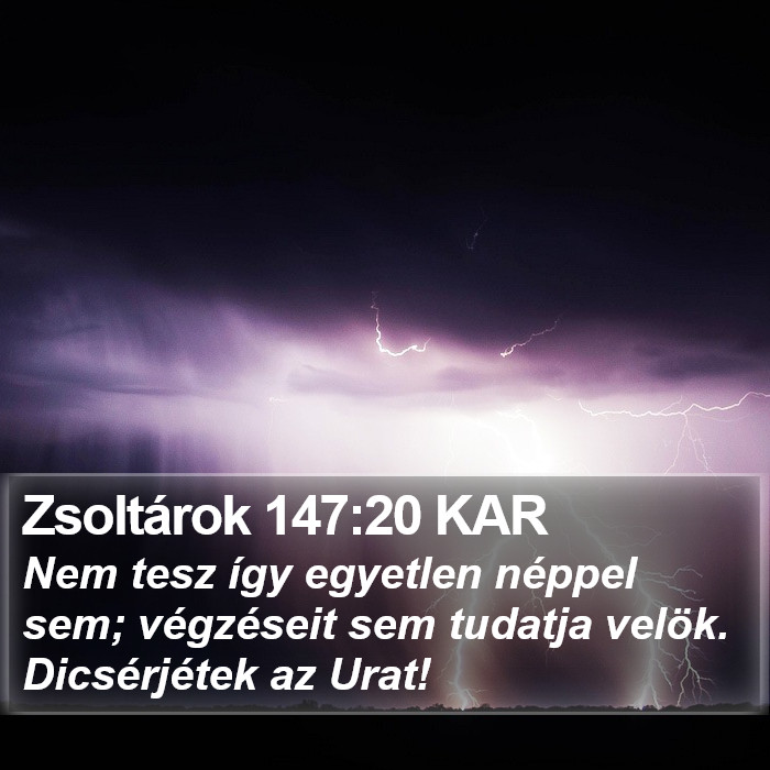 Zsoltárok 147:20 KAR Bible Study