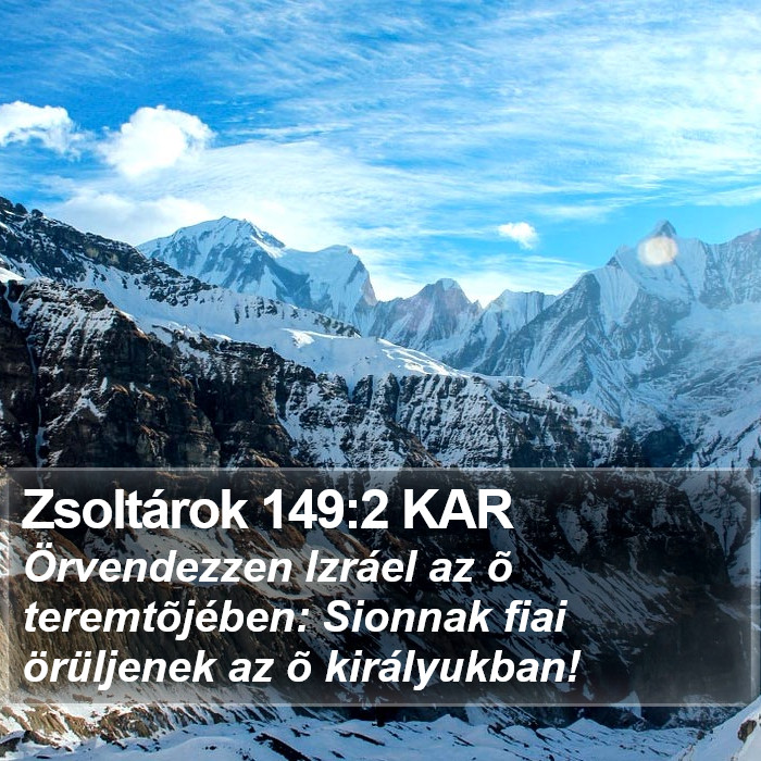 Zsoltárok 149:2 KAR Bible Study