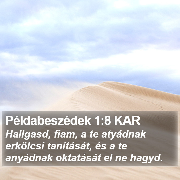 Példabeszédek 1:8 KAR Bible Study