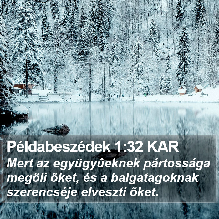 Példabeszédek 1:32 KAR Bible Study