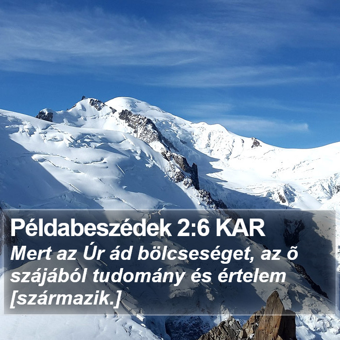 Példabeszédek 2:6 KAR Bible Study