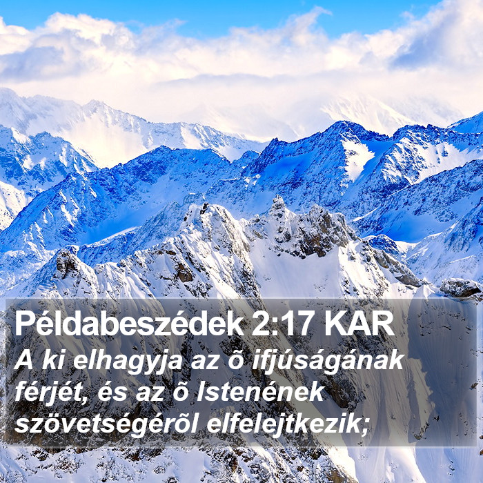 Példabeszédek 2:17 KAR Bible Study