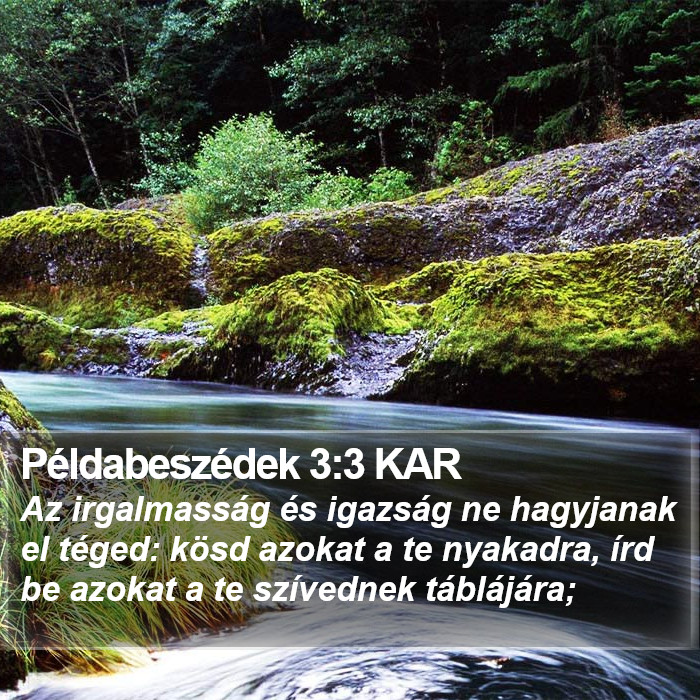 Példabeszédek 3:3 KAR Bible Study