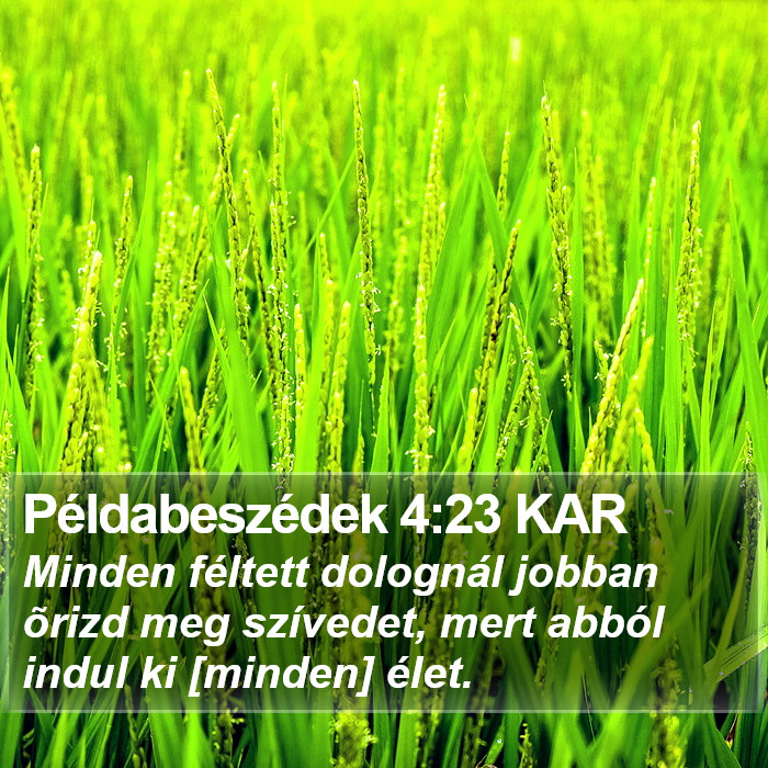 Példabeszédek 4:23 KAR Bible Study