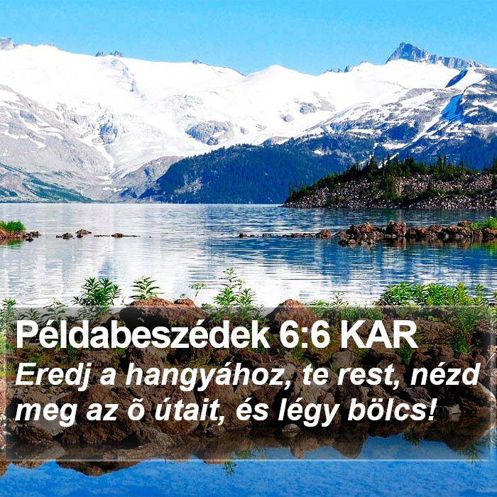 Példabeszédek 6:6 KAR Bible Study