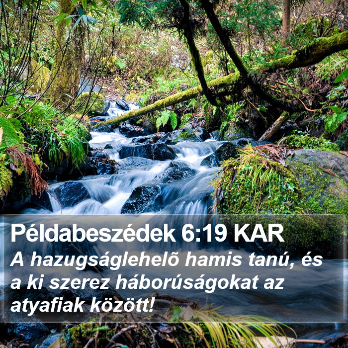 Példabeszédek 6:19 KAR Bible Study