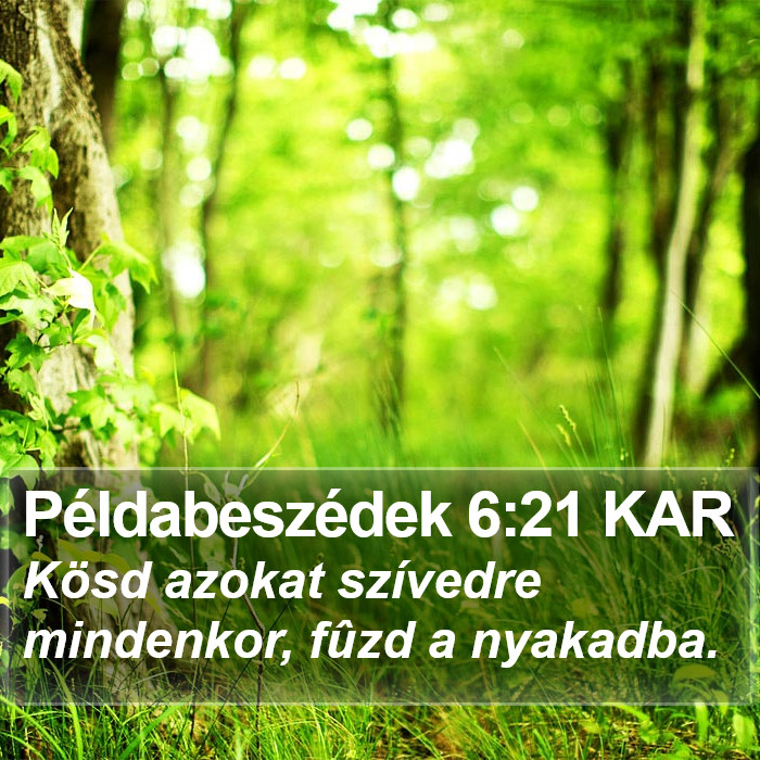 Példabeszédek 6:21 KAR Bible Study