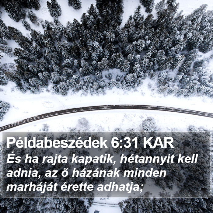 Példabeszédek 6:31 KAR Bible Study