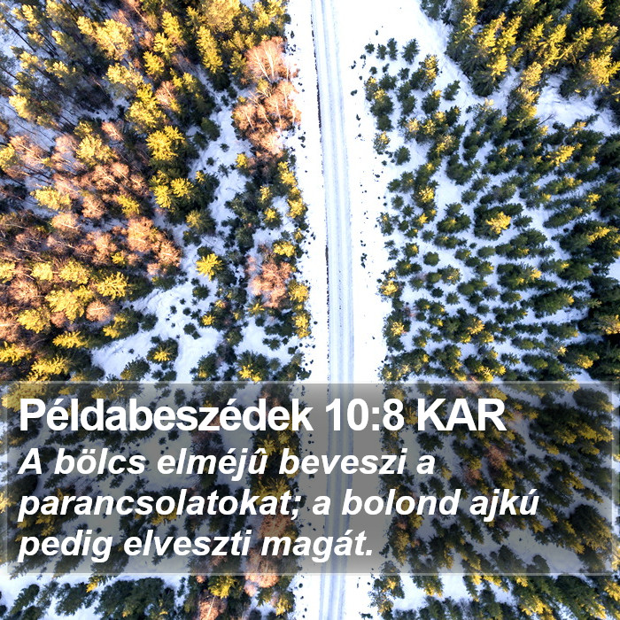 Példabeszédek 10:8 KAR Bible Study