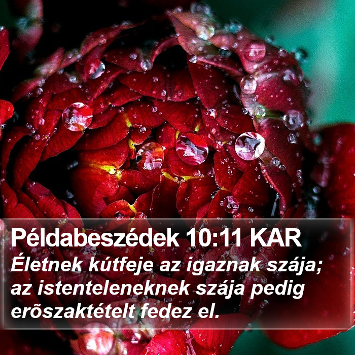 Példabeszédek 10:11 KAR Bible Study