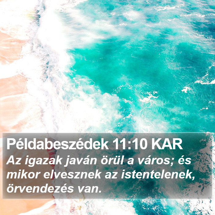 Példabeszédek 11:10 KAR Bible Study