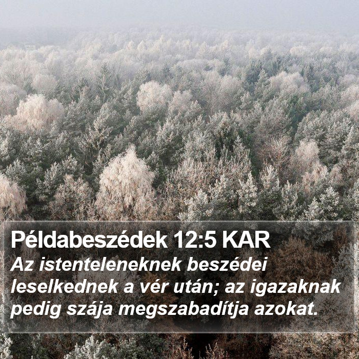 Példabeszédek 12:5 KAR Bible Study