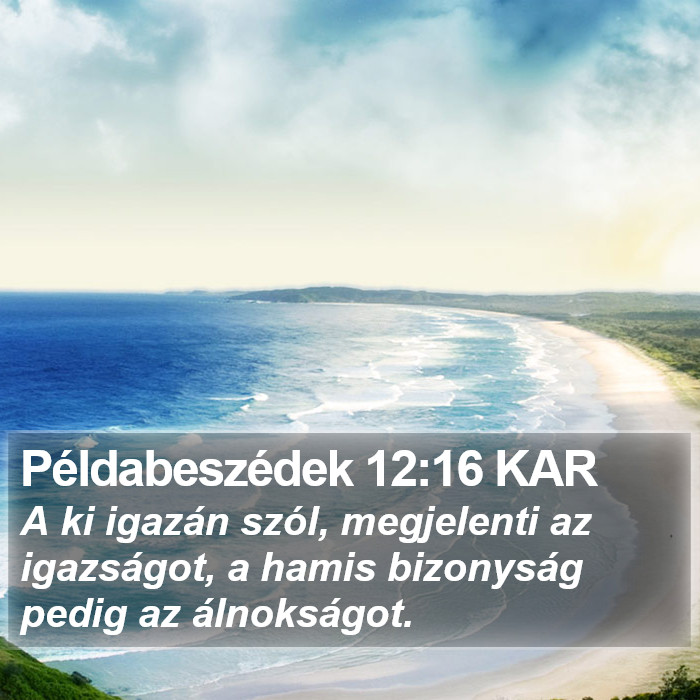 Példabeszédek 12:16 KAR Bible Study