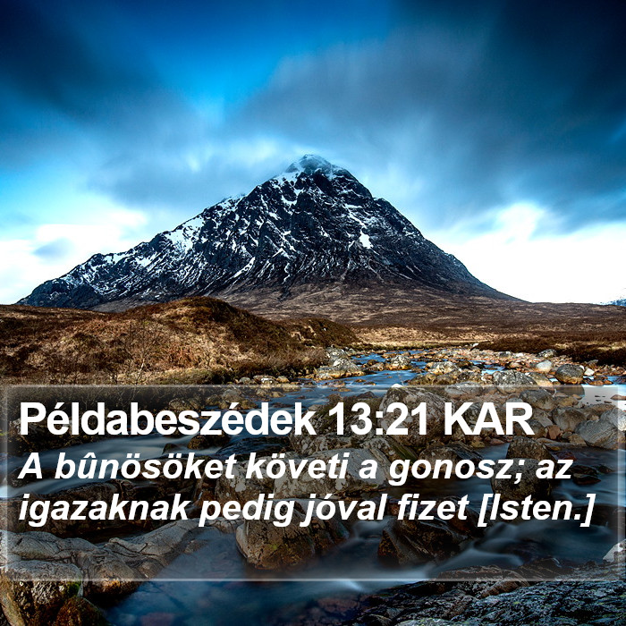 Példabeszédek 13:21 KAR Bible Study