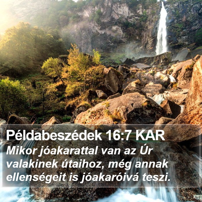 Példabeszédek 16:7 KAR Bible Study