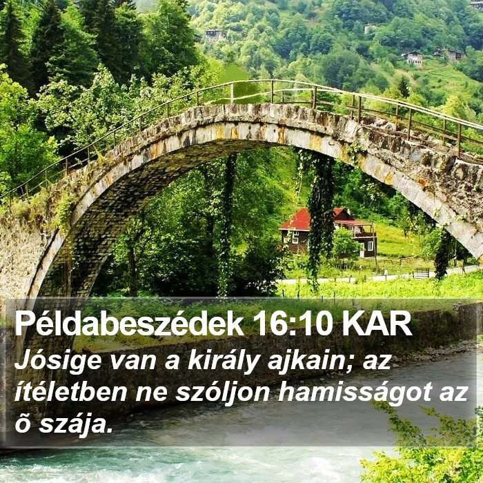 Példabeszédek 16:10 KAR Bible Study