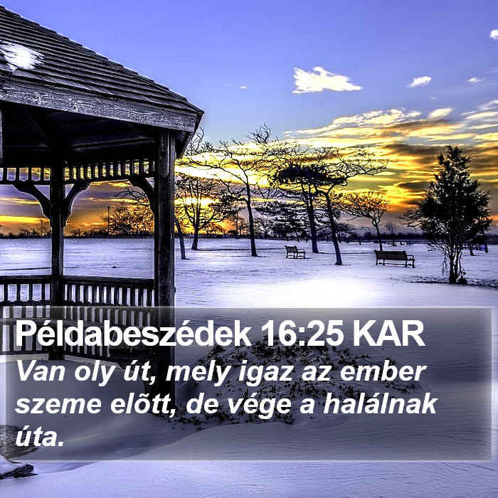 Példabeszédek 16:25 KAR Bible Study