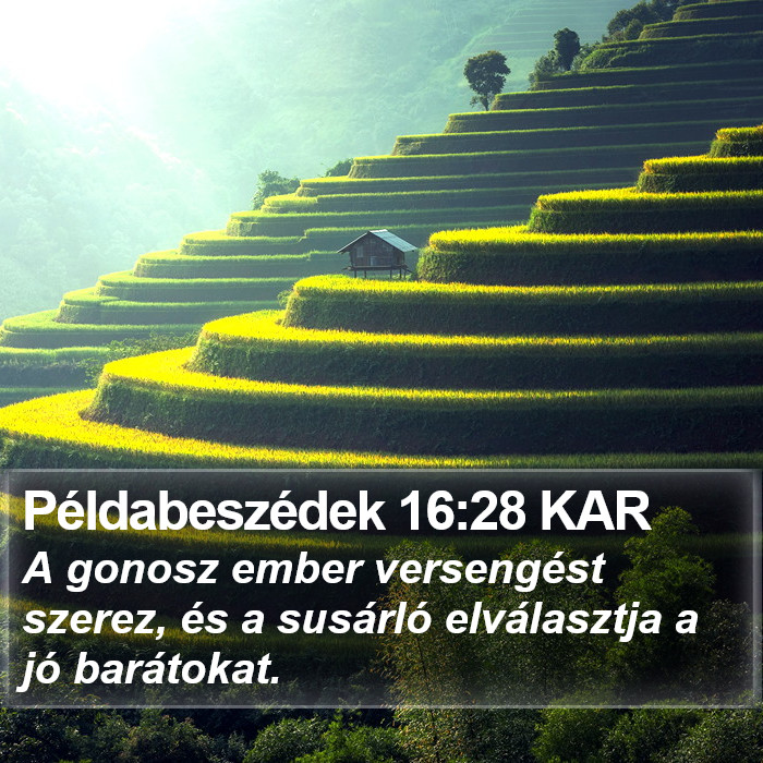 Példabeszédek 16:28 KAR Bible Study