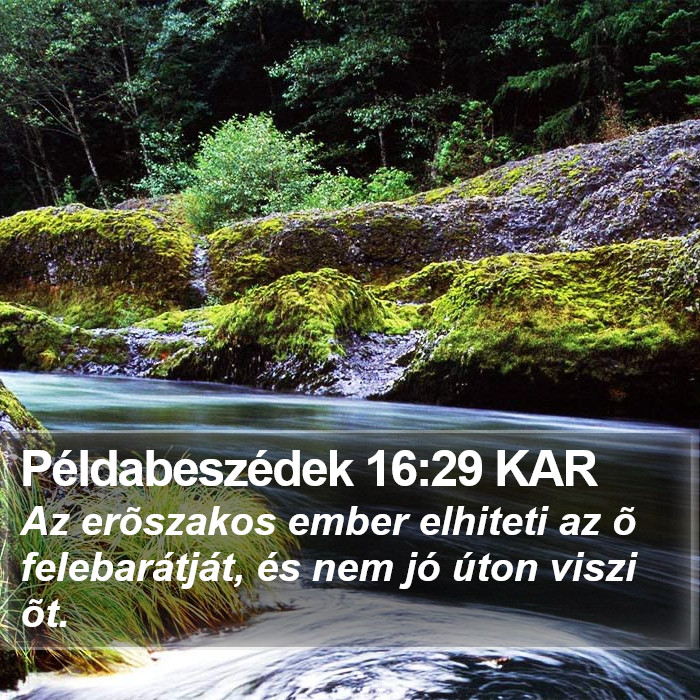 Példabeszédek 16:29 KAR Bible Study