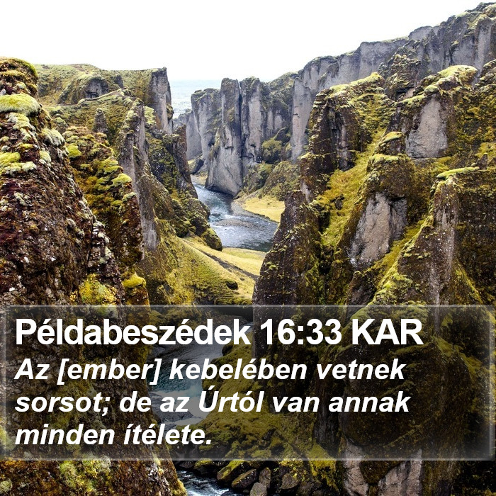 Példabeszédek 16:33 KAR Bible Study