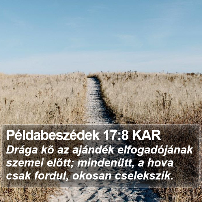 Példabeszédek 17:8 KAR Bible Study