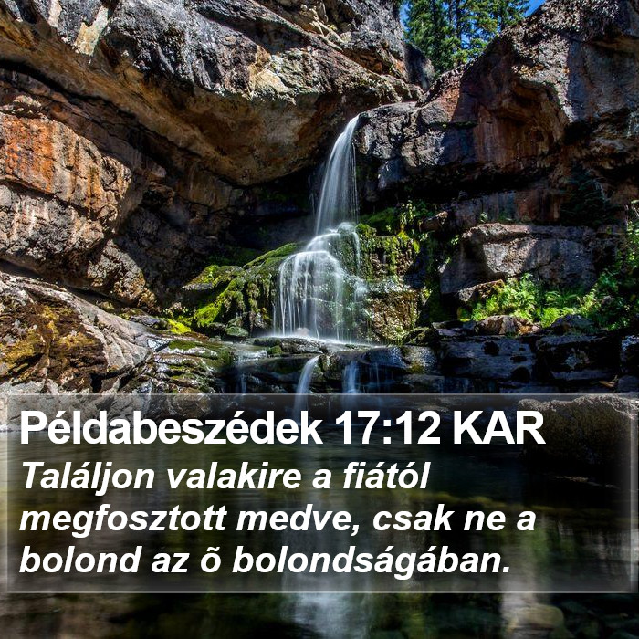 Példabeszédek 17:12 KAR Bible Study