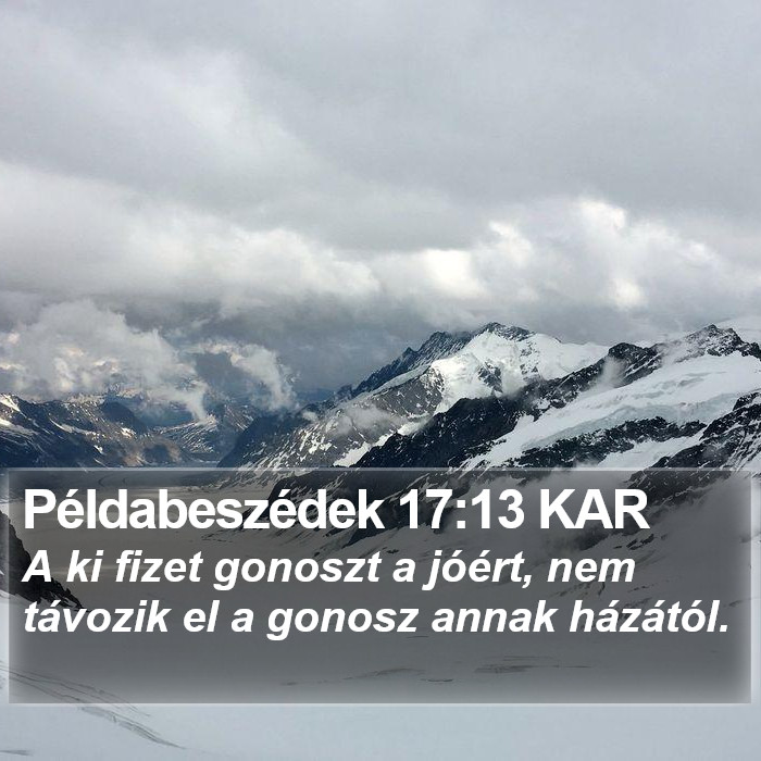 Példabeszédek 17:13 KAR Bible Study