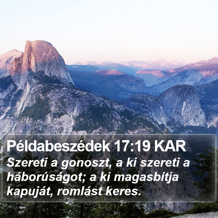 Példabeszédek 17:19 KAR Bible Study