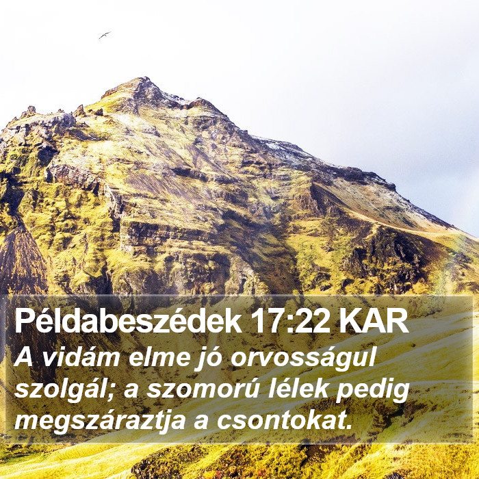 Példabeszédek 17:22 KAR Bible Study