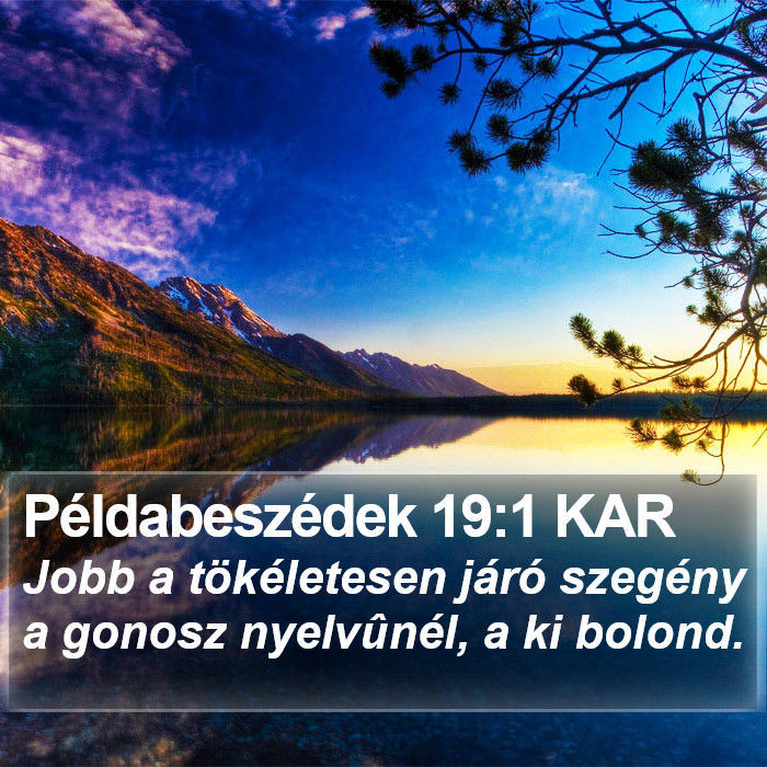 Példabeszédek 19:1 KAR Bible Study