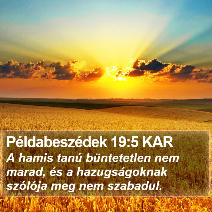 Példabeszédek 19:5 KAR Bible Study