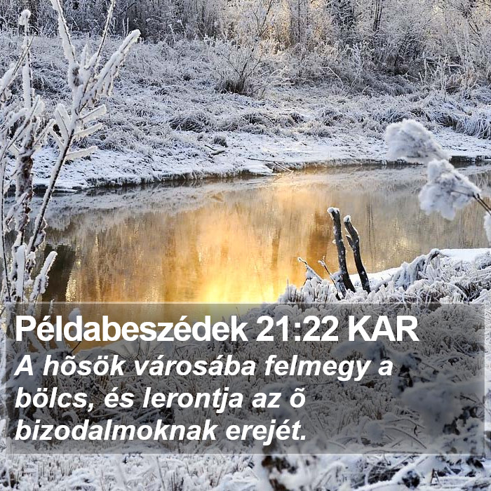 Példabeszédek 21:22 KAR Bible Study