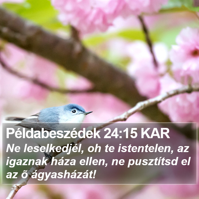 Példabeszédek 24:15 KAR Bible Study