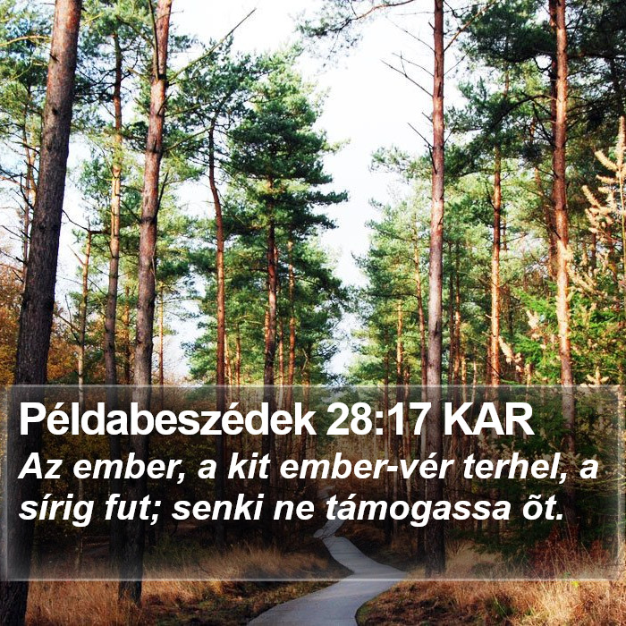 Példabeszédek 28:17 KAR Bible Study