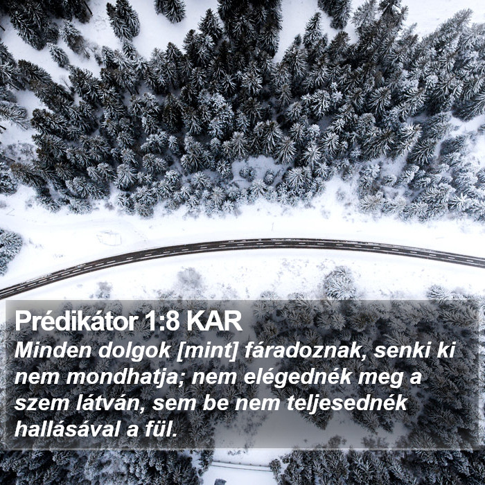 Prédikátor 1:8 KAR Bible Study