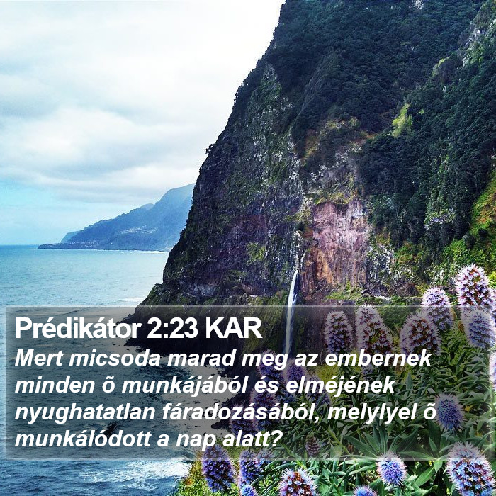 Prédikátor 2:23 KAR Bible Study