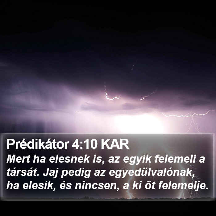 Prédikátor 4:10 KAR Bible Study