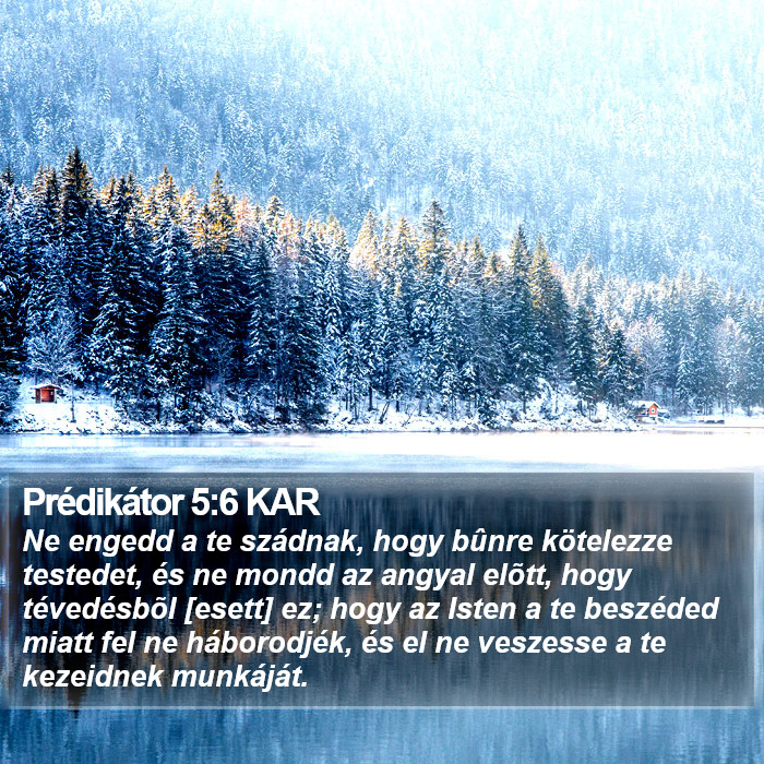 Prédikátor 5:6 KAR Bible Study