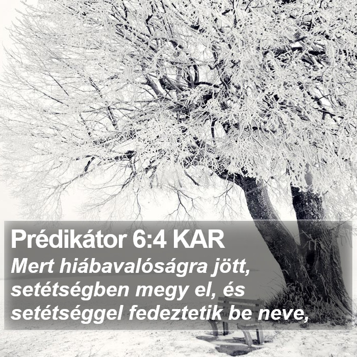 Prédikátor 6:4 KAR Bible Study